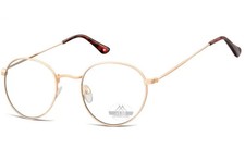 Runde Lesebrille Gold Metall +1,00 +1,50 +2,0...
