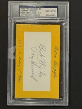 2010 HISTORIC AUTOGRAPHS HA ‘Memory Of’ TOMMY HENRICH  1/1 PSA/DNA 8 NM/MT AUTO