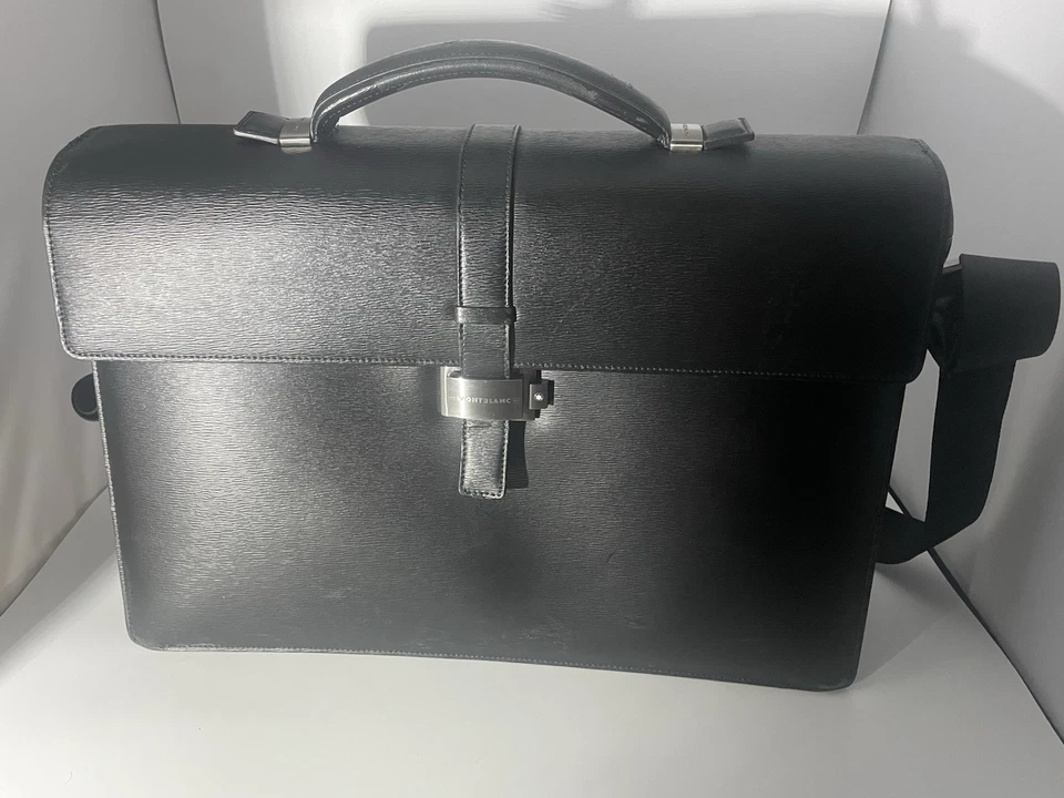 Montblanc Leather 4810 Westside Briefcase 7578 - Black - Image 2 of 4