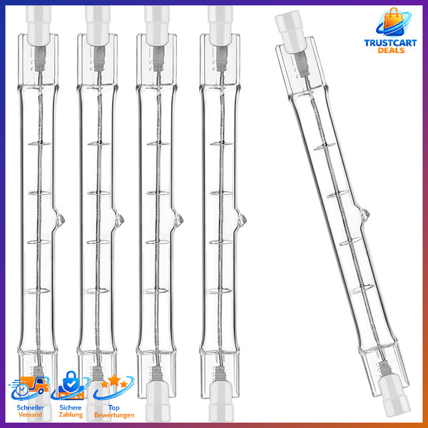 Halogen Leuchtmittel R7S 118Mm 300W 5Er Pack Dimmbare Halogenbirne FüR-image
