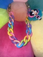 Acrylic Link Phone Wrist Strap, Wristlet , Purse Chain, Rainbow Colors