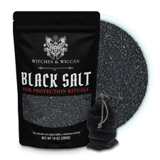Black Salt for Protection Rituals & Wiccan Spells, Handcrafted Negative Energy P