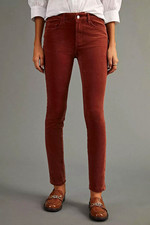 Anthropologie Pilcro High Rise Skinny Corduroy Pants Rust Orange Women s 29 Tall