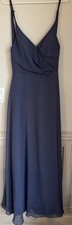 Azazie Bridesmaid Dress Lined, Navy Blue Size 4