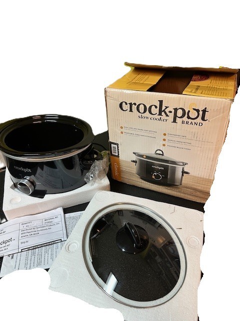 New, Open Box - Crock-Pot 4 qt Slow Cooker - Black