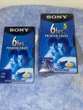 Sony T120VRH Premium Grade VHS Video Tapes 3 New Open Packages