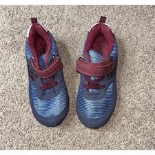 Boy s Size 10 Osh Kosh Blue Maroon Hook Loop Sneakers