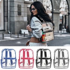 Clear Backpack Heavy Duty PVC Transparent Shoulder Handbag Waterproof School Bag