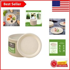 10 Inch Biodegradable Disposable Paper Plates - Perfect for All Occasions