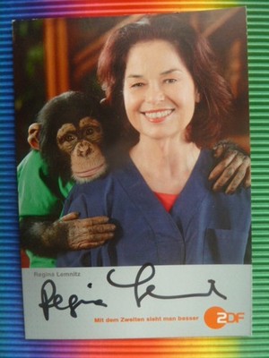 -aa-  Regina Lemnitz, ZDF Autogrammkarte ''Unser Charly''
