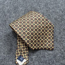 VTG POLO RALPH LAUREN Silk Tie Wedding Formal 100% Silk HAND MADE In USA Geo Art