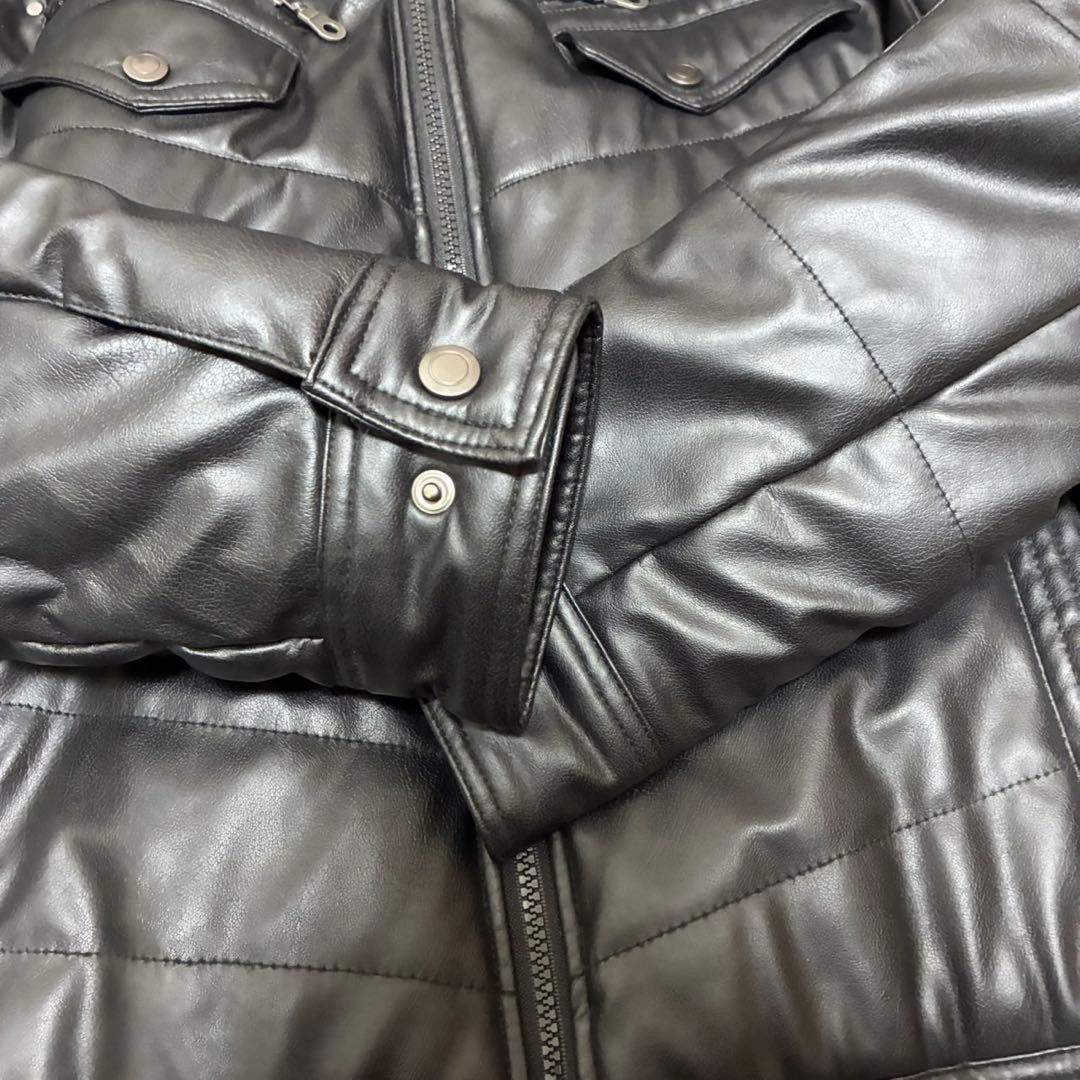 00s  leather down jacket far - image 5