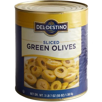 Sliced Green Olives 6 lb. 10 oz. (3 lb. 7 oz. Dr. Wt.) #10 Can