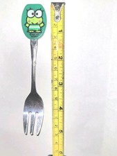 KEROPPI VINTAGE UTENSIL STAINLESS STEEL FORK SANRIO JAPAN 1989   5"