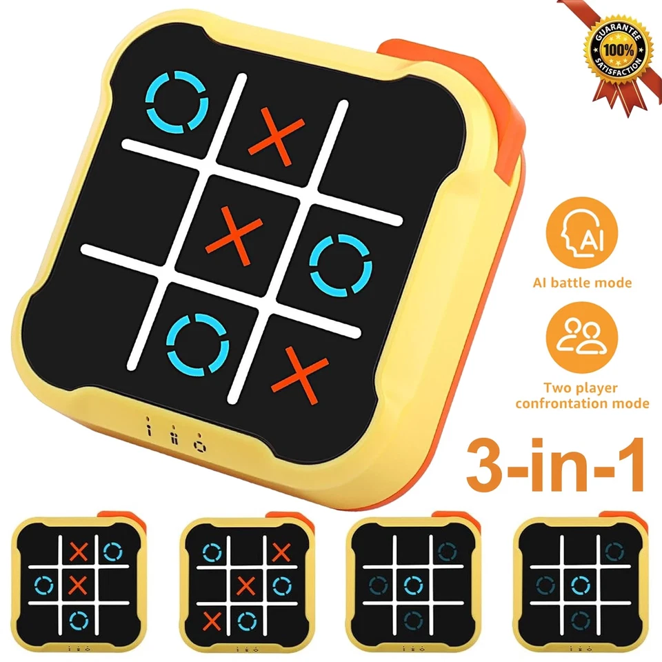 Tic Tac Toe Game Child Electronic Toys Noughts Crosses Game Memory - Image 2 of 4