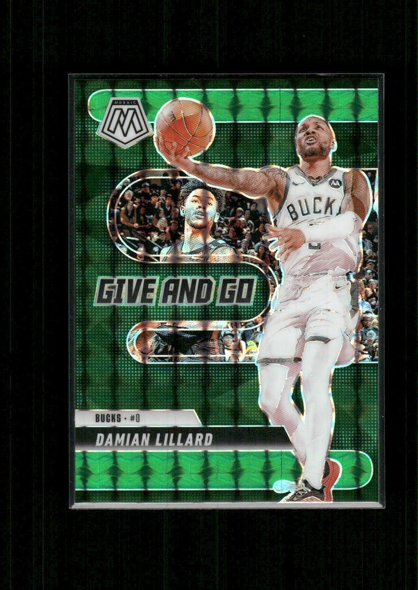 2024-25 Panini Mosaic Prizm Give And Go Damian Lillard #14 Bucks