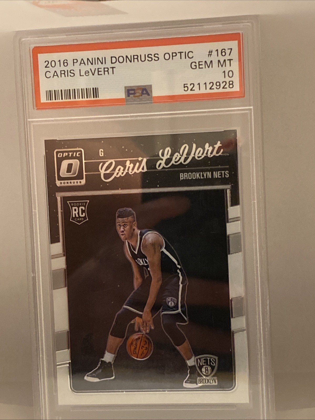 2016-17 Panini Donruss Optic Caris LeVert Rookie PSA 10 Gem Basketball Nets