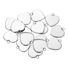 Heart Pendant Blank Tray, 20Pcs 20mm Cabochons Setting Blank Connector Base