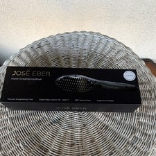 Jos  Eber Digital Straightening Brush Ceramic Plates Adjustable Heat Black