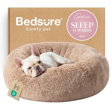 Bedsure Calming Dog Bed Medium Donut Washable Pet Bed - 30 inch