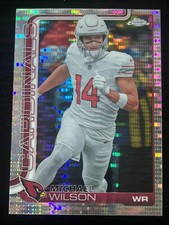Michael Wilson 2025 Topps Chrome Football Arizona Cardinals Pulsar Refractor