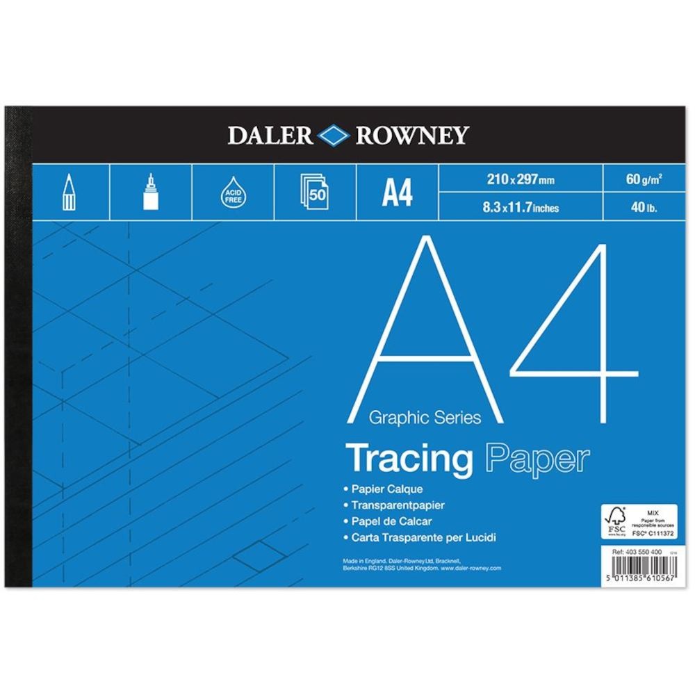Daler Rowney Graphic Series Tracing Pad A4 60gsm