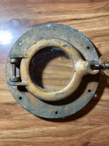 SMALL BRONZE ANTIQUE ROUND PORTHOLE 70+ YRS OLD