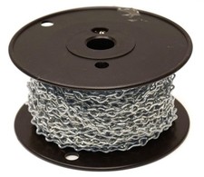 16 Gauge Jack Silver Tone Chain - 50 Feet Value Size 