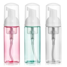 Travel Foam Pump Bottles 3PCS - Empty Dispenser for Soap, Shampoo, Cleanser