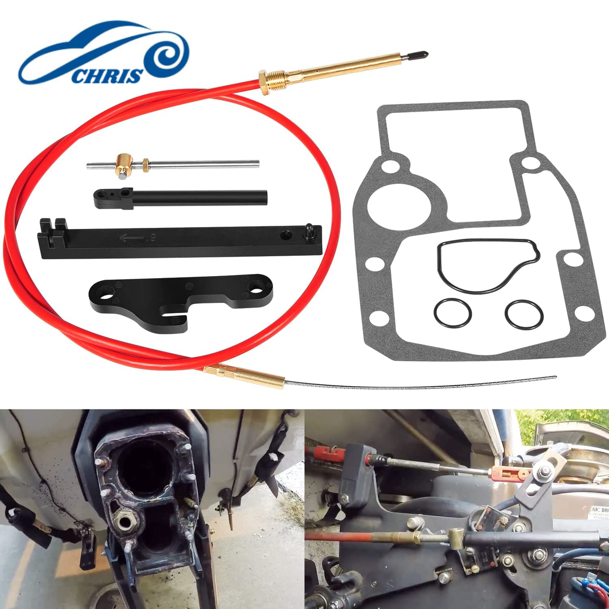 987661 Lower Shift Cable Kit for 1988-1993 OMC Cobra Sterndrive
