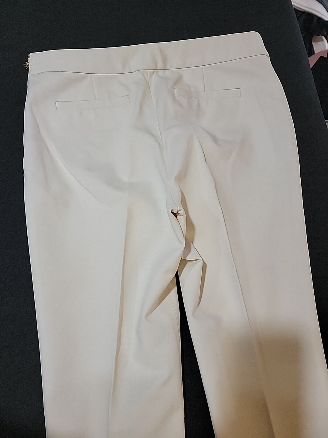 Kate Spade Women's Size 6 White Cropped Pants Side Zipper Closure #6 thumbnail 11