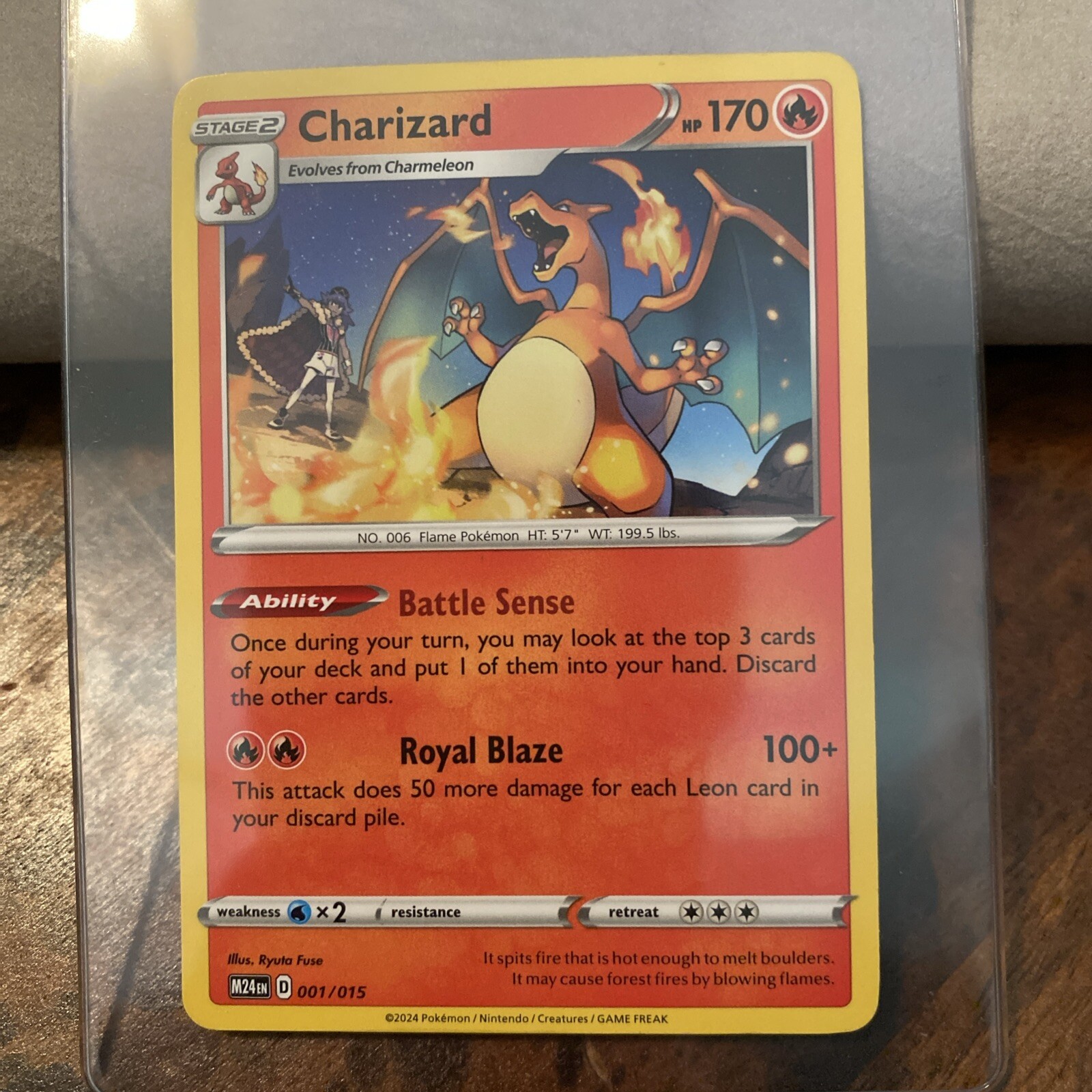 Charizard 2024 U.S. McDonald’s Happy Meal Pokemon Promo Card M24 en D 001/015