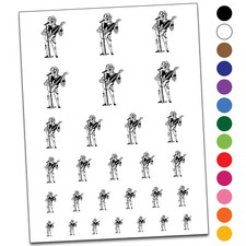 Musician Rockstar Singer with Guitar Temporary Tattoo Water Resistant Set