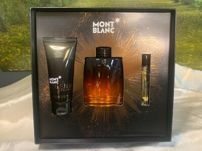 MONTBLANC LEGEND NIGHT 100ML EDP SPRAY/ 7.5ML EDP SPRAY/ 100ML AFTERSHAVE BALM