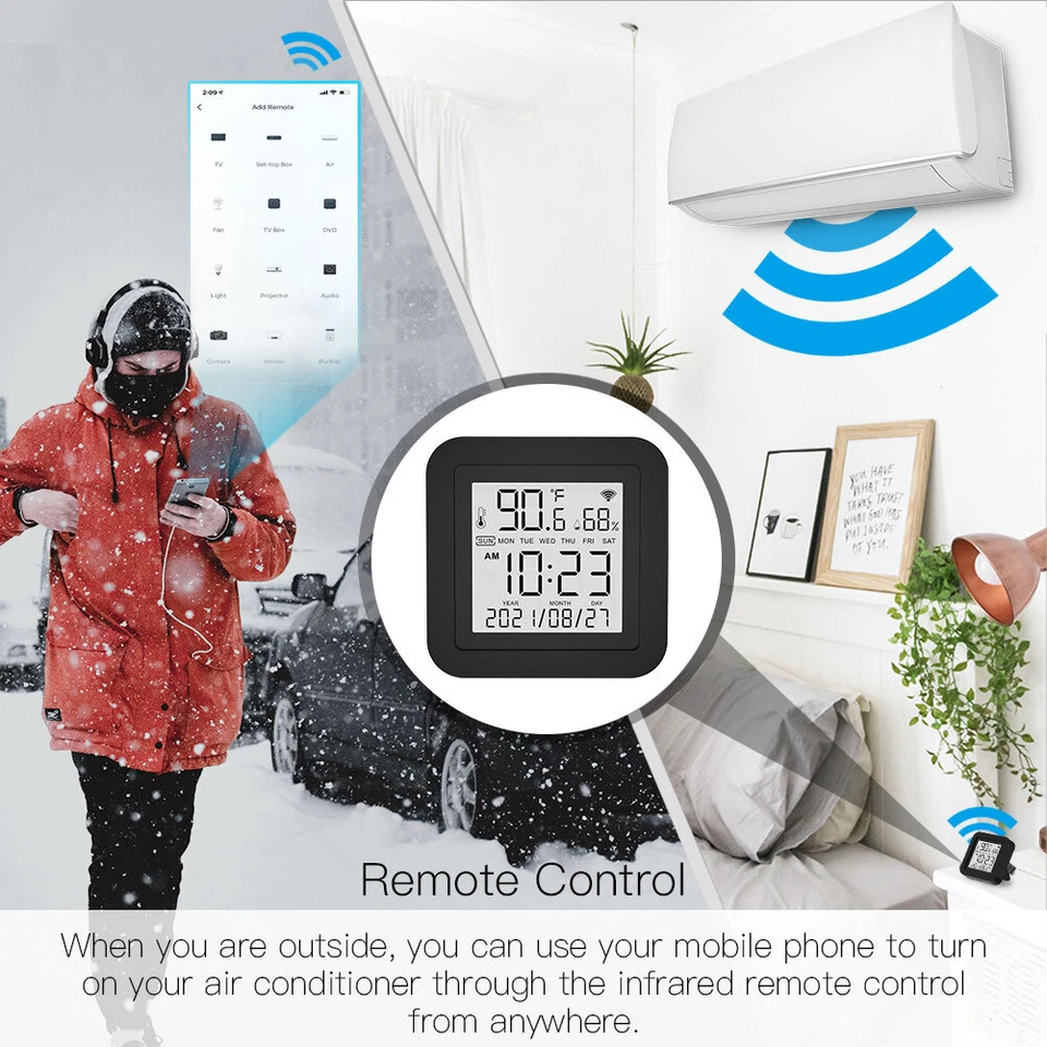 MOES WiFi IR Universal Smart Remote Control With Temperature Humidity Sensor APP - Bild 4 von 4