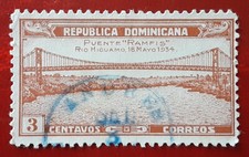 DOMINICAN REPUBLIC 1935 3c Used Bridge Mi 290 Scott 296 VF 6096