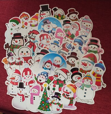 Snowmaker Stickers 50pc. SNOWMAN WATERPROOF SCRAPBOOKING VINYL STICKERS/DECALS | eBay