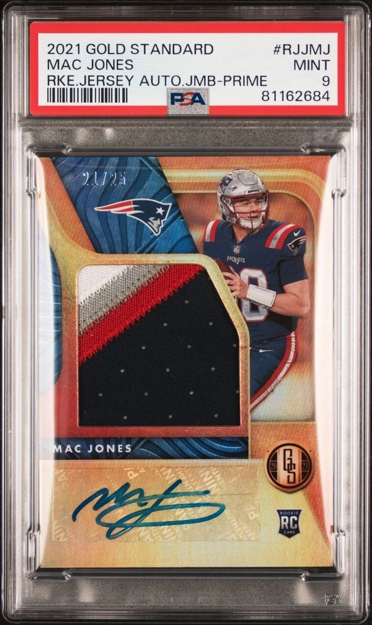 Mac Jones Panini Gold Standard Rookie Jersey Autographs Jumbo #RJJMJ Prime
