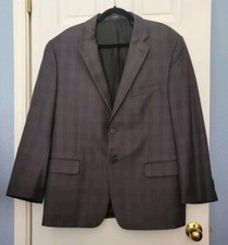 Tommy Heifiger XL Mens Sports Jacket 100 Wool Window Pane Plaid Pre-owned