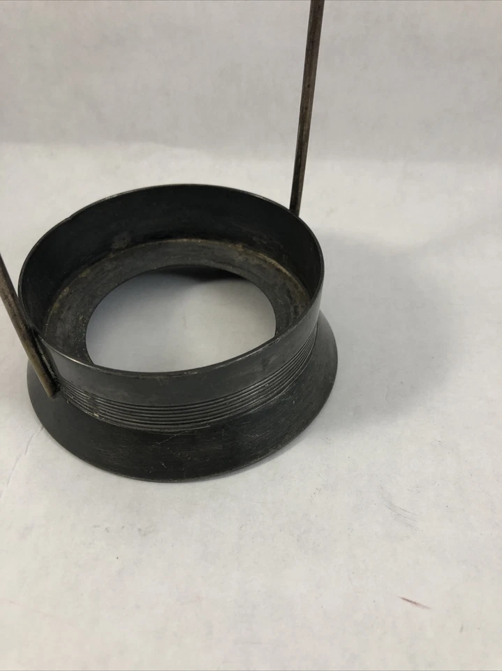 Suporte de lanterna de metal tom prata metal 9" vintage - Imagem 4 de 4