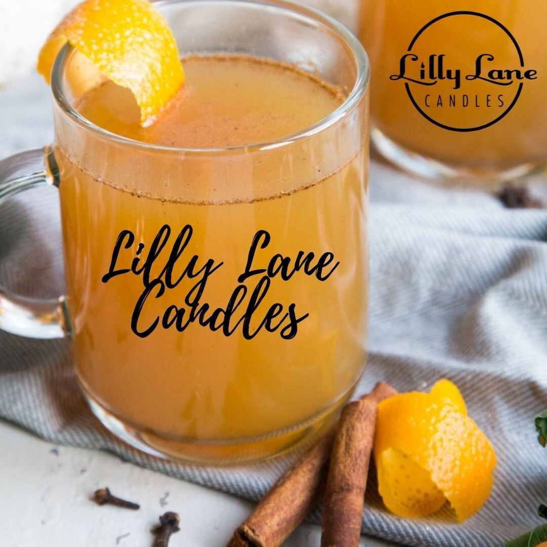 Lilly Lane 18oz Cinnamon Orange Glass Jar Candle