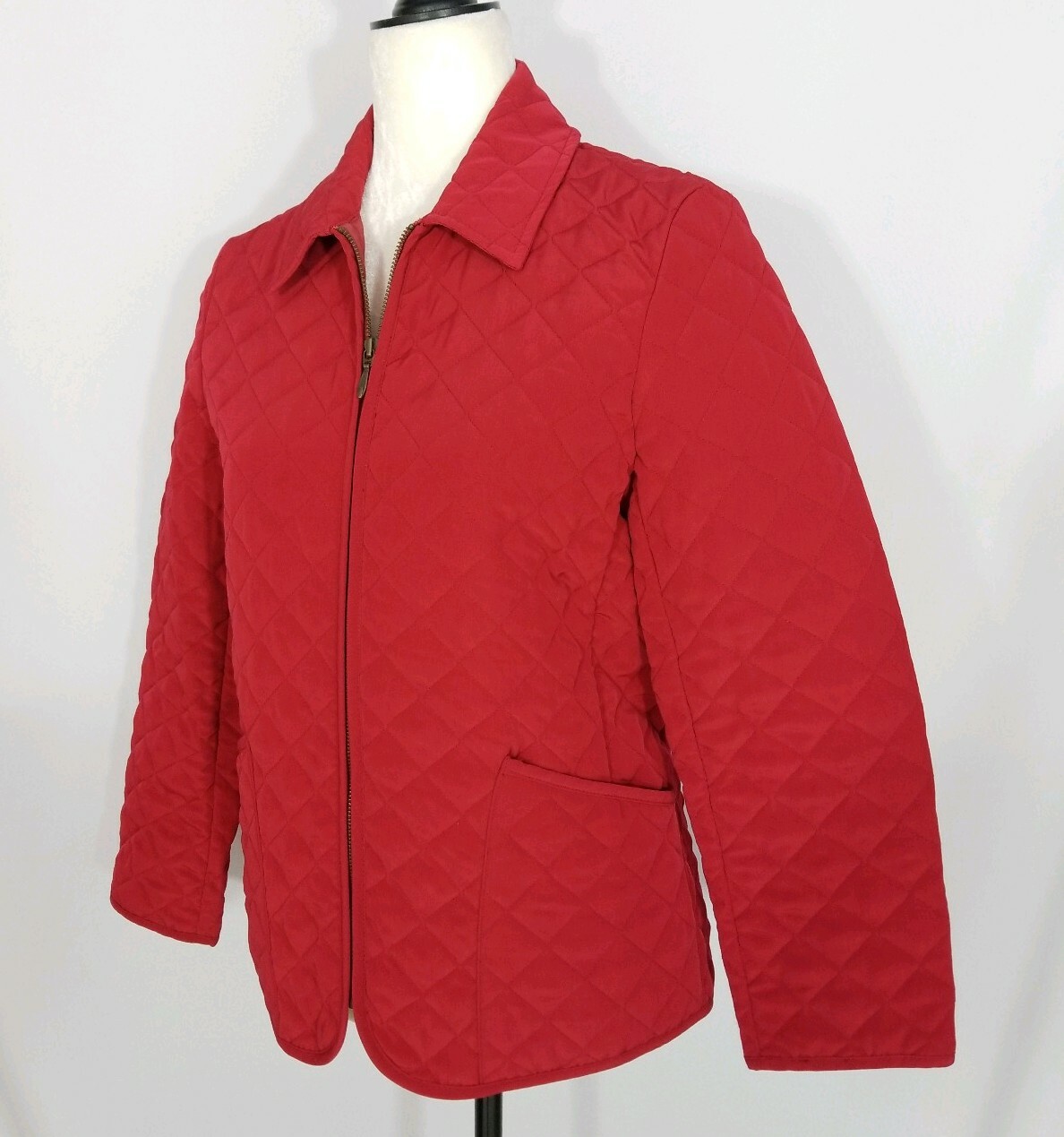 Pendleton Red Quilted Zip Up Collared Women's Jac… - image 3
