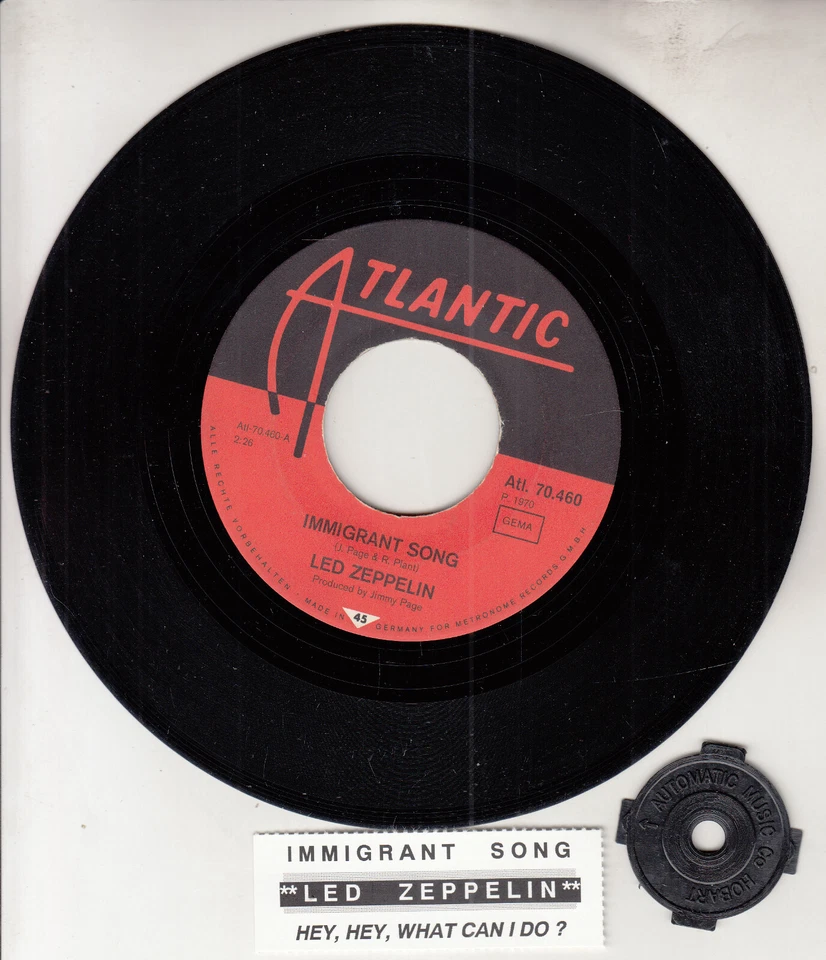 LED ZEPPELIN  Immigrant Song & Hey Hey What Can I Do? PICTURE SLEEVE GERMANY 45 - Image 3 of 3