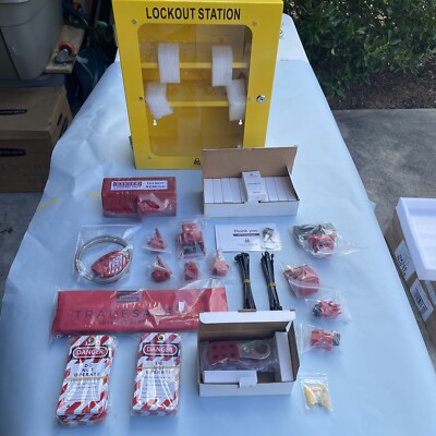 TRADESAFE Lockout Tagout Cabinet - 70 Pieces Stocked Lockout Tagout ...