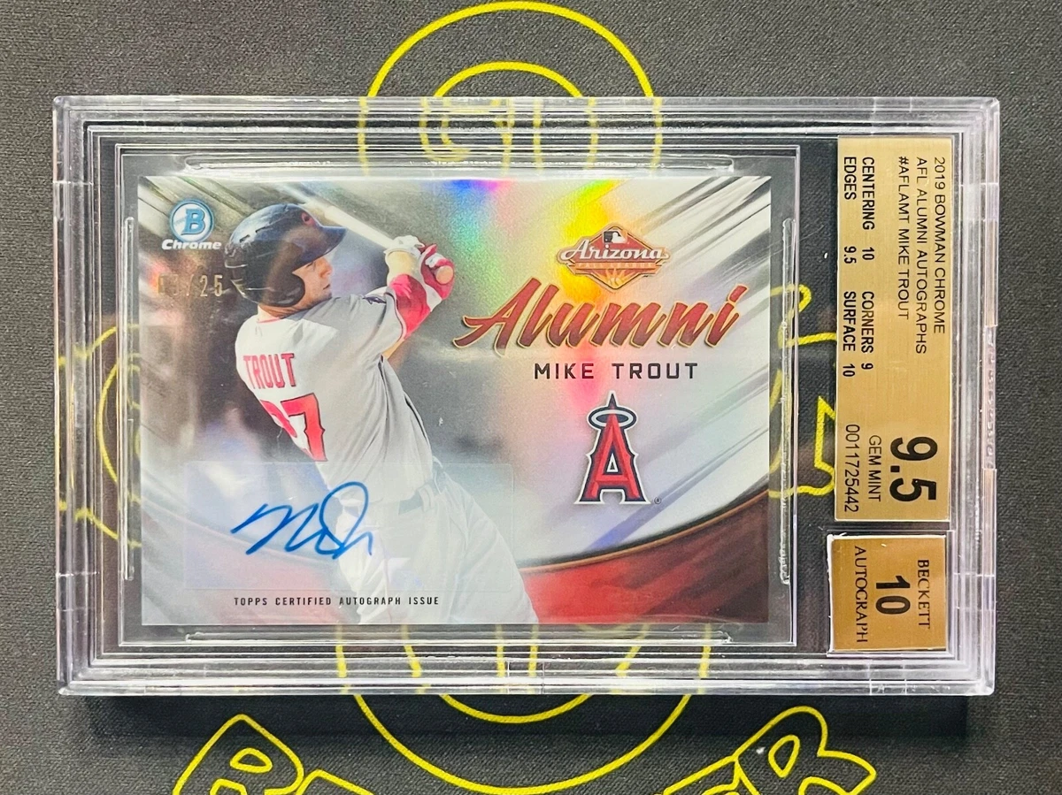 Mike trout マイク・トラウト 直筆サイン カード BGS9.5 Bowman Mike Trout Grade 9.5 Baseball Autographed Sports Trading