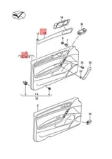 VW GOLF R32 GTI RABBIT TRIM TRIM INSERT DARK RHODIUM 5G4858065ABNT