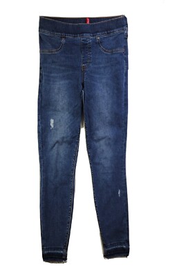 Spanx Women's S Dark Wash Jeggings Denim Pants Stretch Minor Distress Skinny