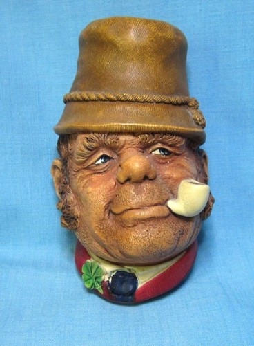Bossons Paddy Leprechaun Chalkware Head Vintage Wall Plaque Made In ...