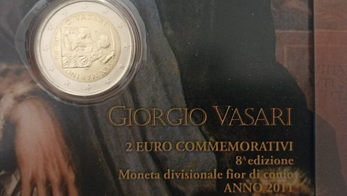 SAINT MARIN COFFRET 2€ COMMEMORATIVE 2011 NEUVE UNC : Naissance Giorgio Vasari - Photo 4/5