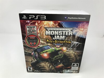 Monster Jam: Path of Destruction Wheel - Sony Playstation 3 PS3 - CIB in Big Box